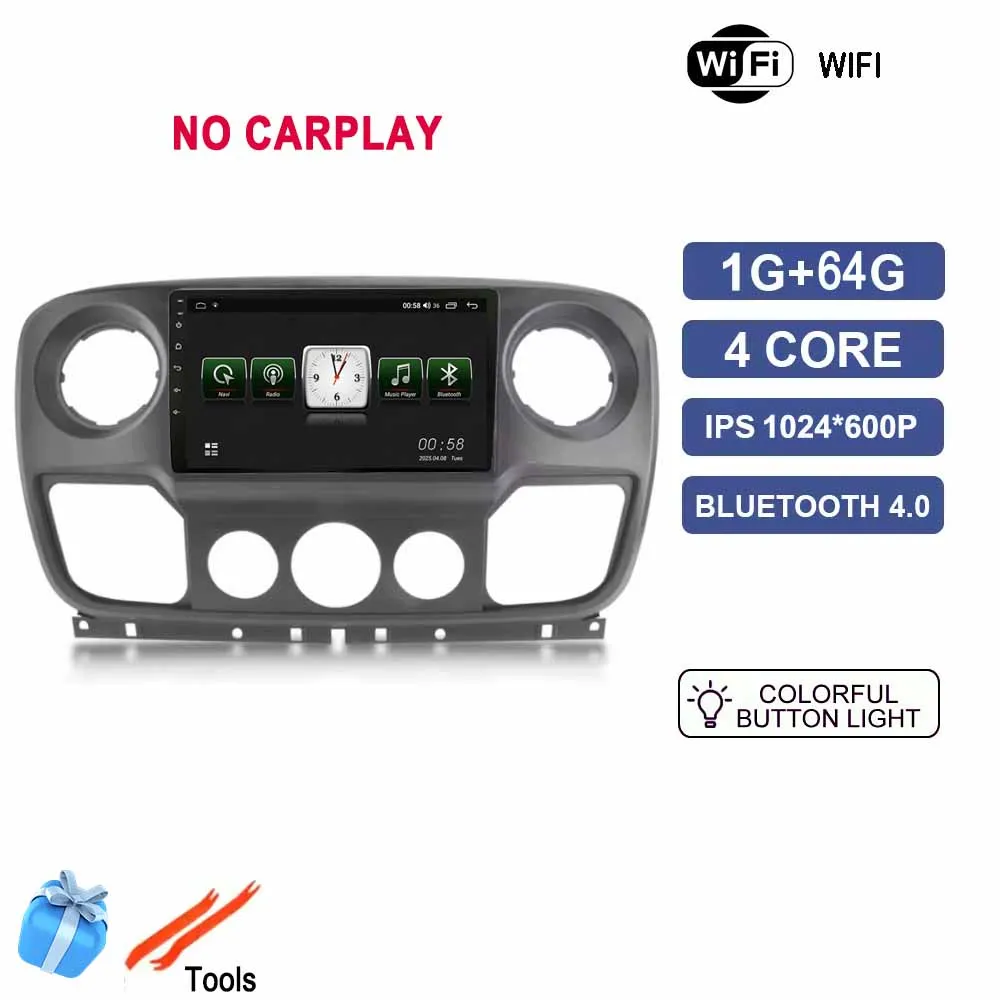 

Android 15 для Nissan NV400 Opel Movano Renault Master III 3 2010-2021 GPS автомобильный радиоприемник QLED сенсорный экран 4G DSP WIFI стерео WIFI