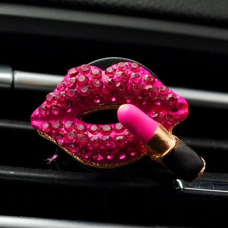 

1Pc Diamond Red Lip Perfume Clips Car Air Outlet Air Freshener Auto Interior Styling Decoration Supplies Car Accessories 3x4.5cm