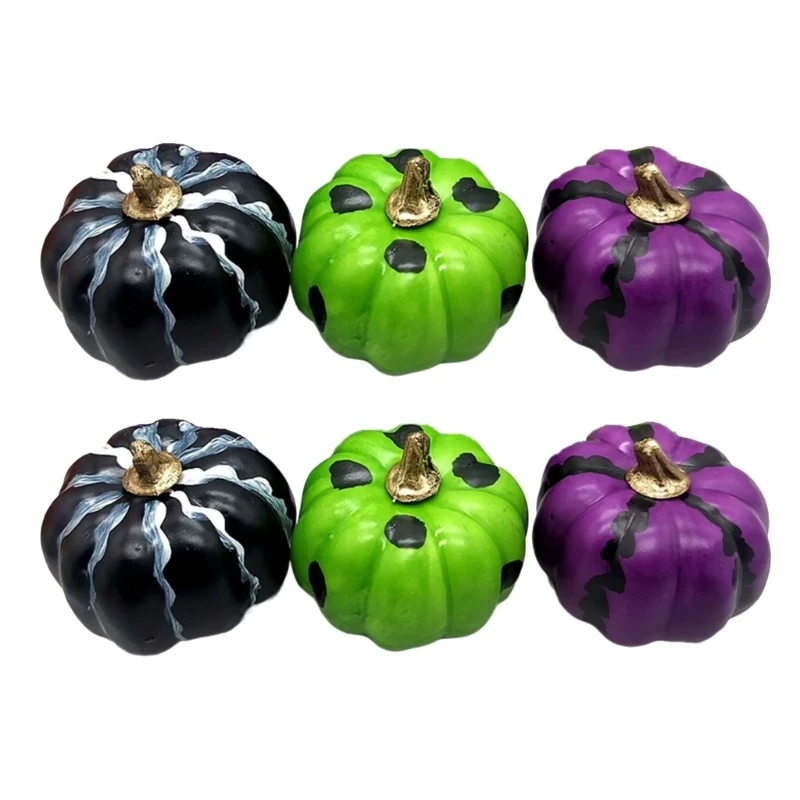 6 шт. стильная коллекция тыквы для Хэллоуина украшение в виде на Хэллоуин акцент