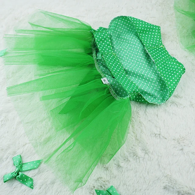 Wedding Dog Dresses Green Tulle Skirts For Small Dogs Sweet Bowknot Skirt Summer Tutu Dress Dog Clothes for Chihuahua Apparel 4
