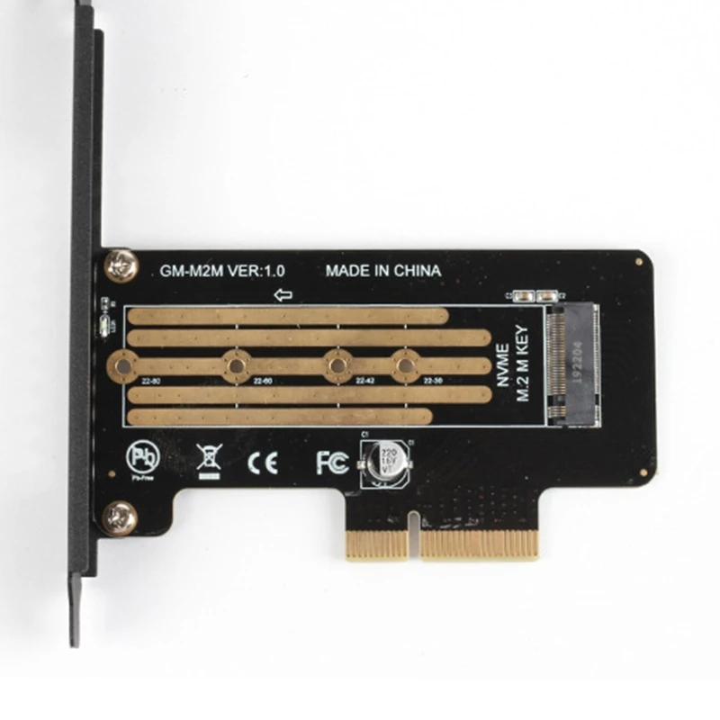 

PCIE к M2 адаптеру NGFF M.2 M Key NVME SSD к PCI-E 3,0 X16 Райзер расширения карты для PCI Express 3,0 X4 2230 - 2280