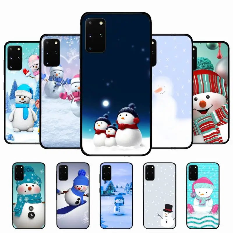 

Cute snowman Phone Case for Samsung S10 21 20 9 8 plus lite S20 UlTRA 7edge