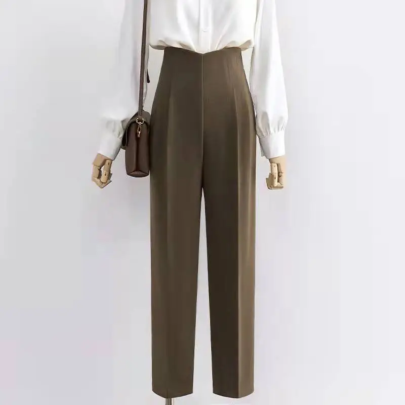 

High waist niche design casual pants 2022 spring, summer and autumn new loose black pants harajuku pants Harem Pants