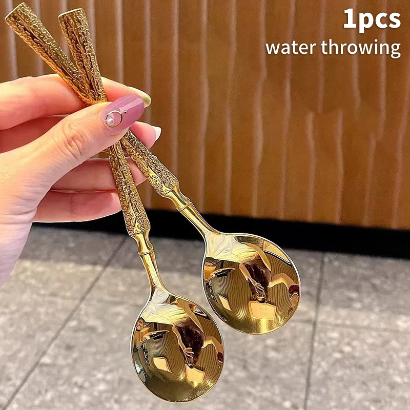 

Ложка из нержавеющей стали с рисунком льда