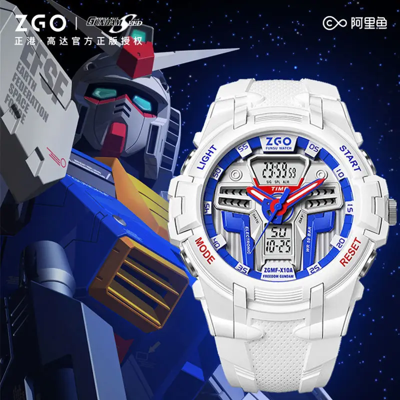 

ZGO Kodak Gundam Lightning Transformers Watch Student Waterproof Black Technology Cool Electronic Watch Toy Birthday Gifts Kids