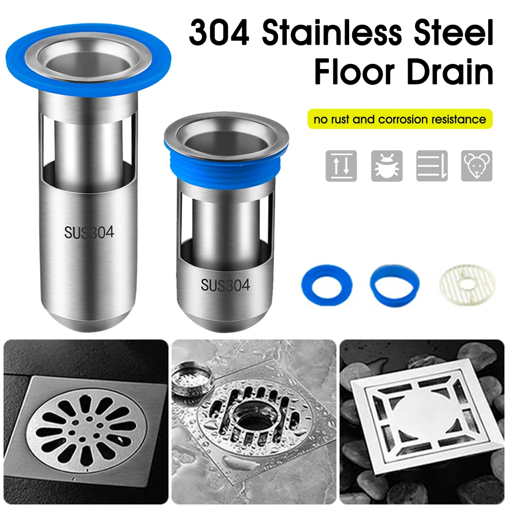 

Home Floor Drain Core Anti-corrosion Anti-Odor Pest Proof Stainless Steel Sewer Core Deodorant For Kitchen Bathroom Drain Valve