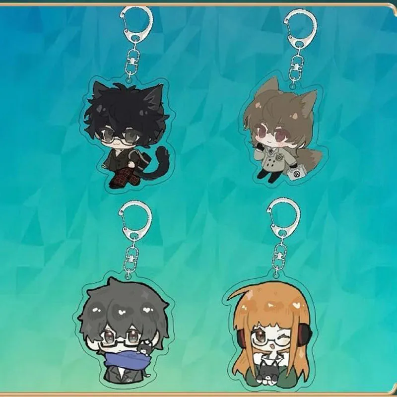 Игровая фигурка Persona 5 Amamiya Ren Akechi Goro Futaba Sakura Q-Version акриловый брелок для мобильного