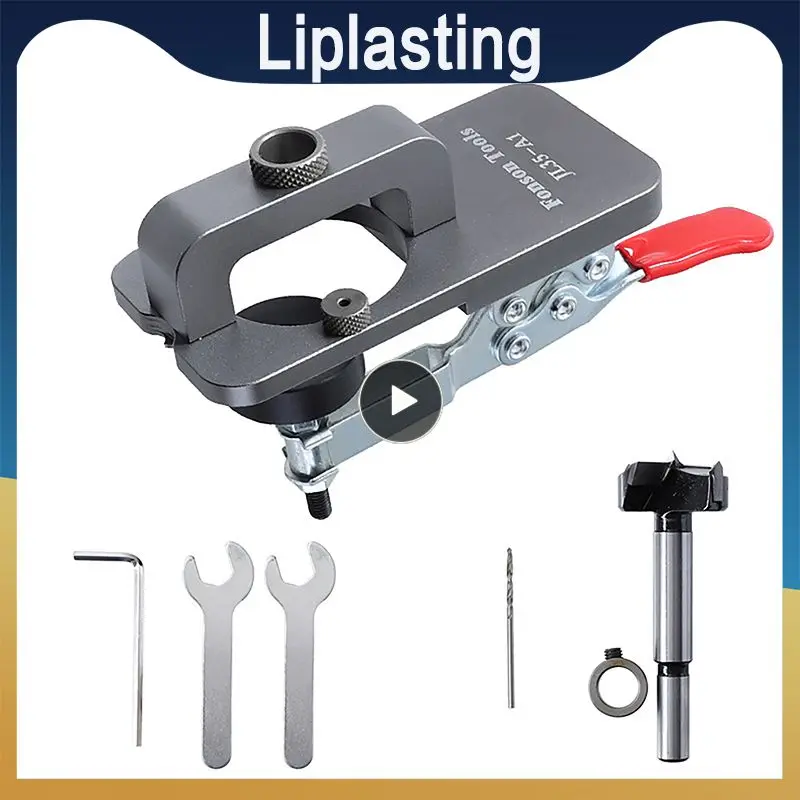 

35mm Hinge Hole Saw Woodworking Drilling Guide Locator With Fixture Hole Saw Template Drilling Installation Auxiliary Tool