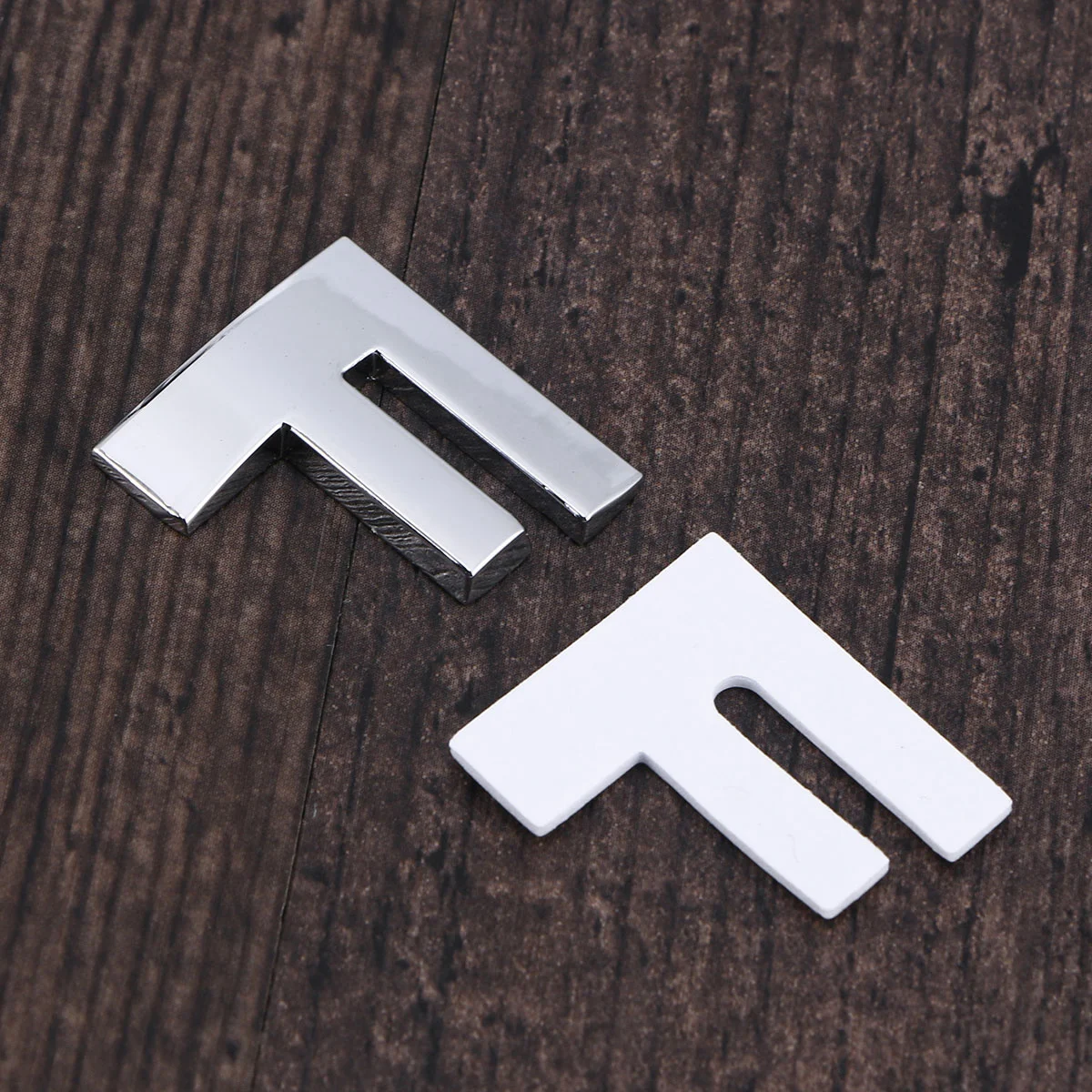 

3D DIY Metallic Alphabet Sticker Car Emblem Letter Silver Badge Decal )