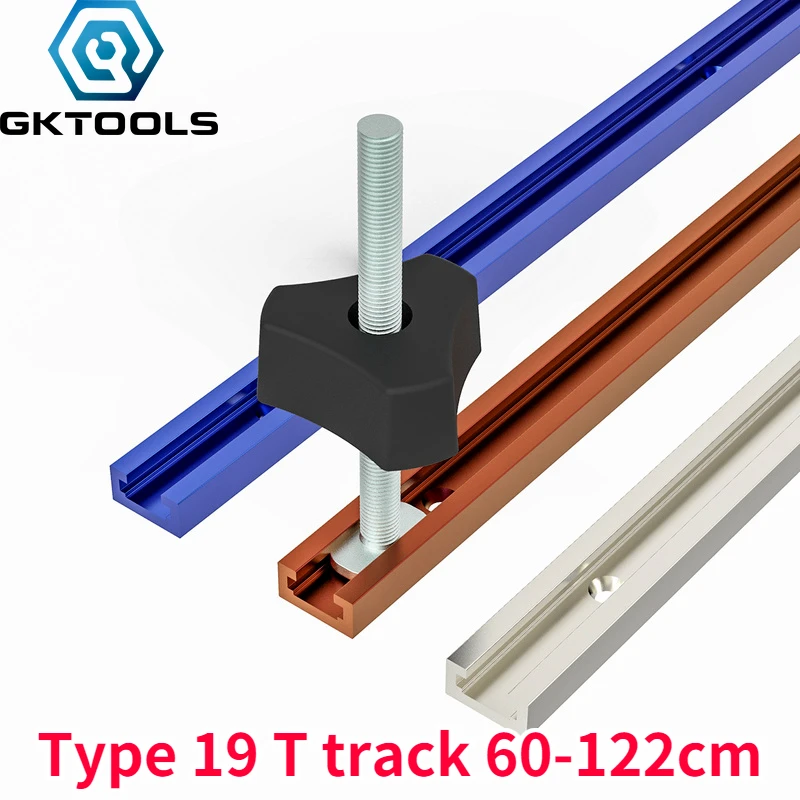 

600-1220mm T-track T-slot Miter Track Jig T Screw Fixture Slot 19x9.5mm For Table Saw Router Table Woodworking Tool - 1220mm