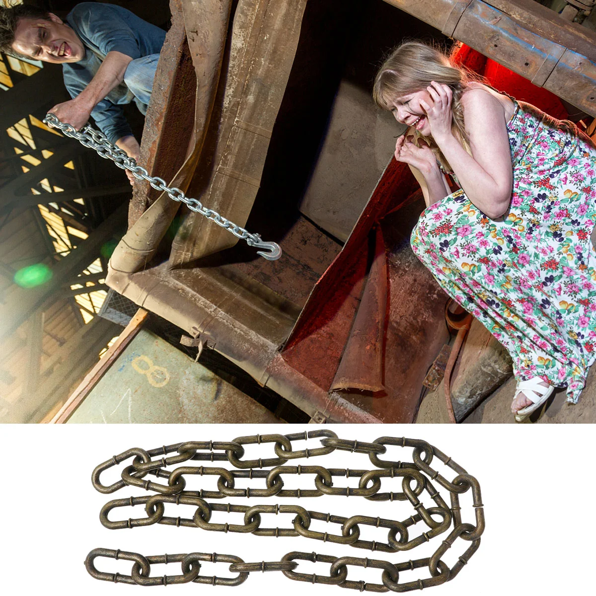 Железная цепочка защитный комбинезон на Хэллоуин мужская одежда стойки реквизит