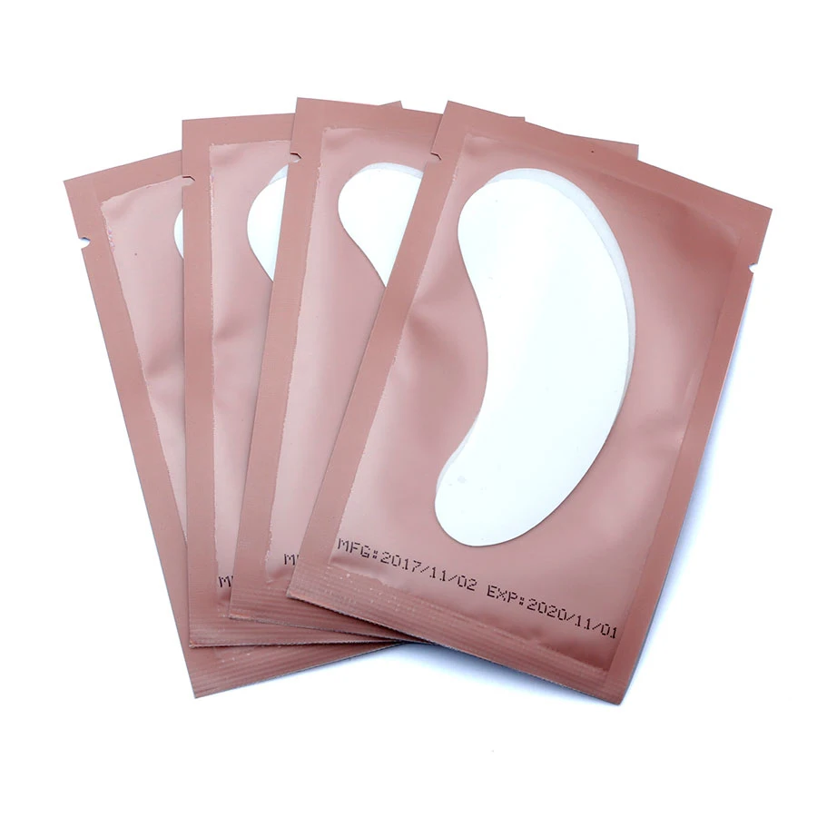 25/50/100Pairs Eye Patches Under Eyelash Pads for Building Hydrogel Paper Patches Pink Lint Free Stickers for False Eyelashes