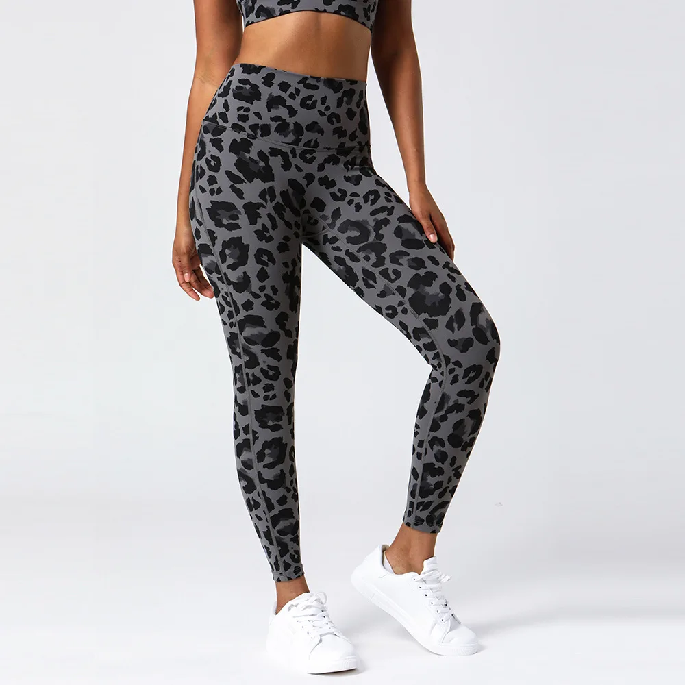 Women Sports Pants Gym Push Up Leggings Camouflage High Waist Fitness Pants Leopard Print Tights Running Gym Women Yoga Pants