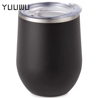 12 oz 304 stainless steel egg cup swig eggshell cup plastic sprayed car u shaped red wine bottle ice water egg cup