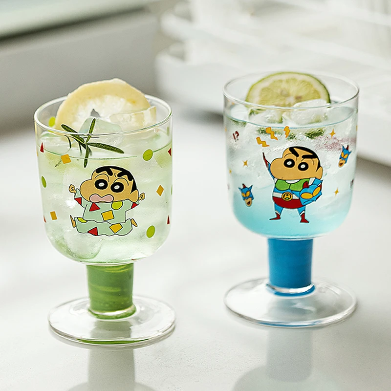 

250 мл мультяшный карандаш Shinchan чашка для воды мультяшная печать бытовой стеклянный Кубок аниме Shinchan Actionman чашка для мороженого сок чашка