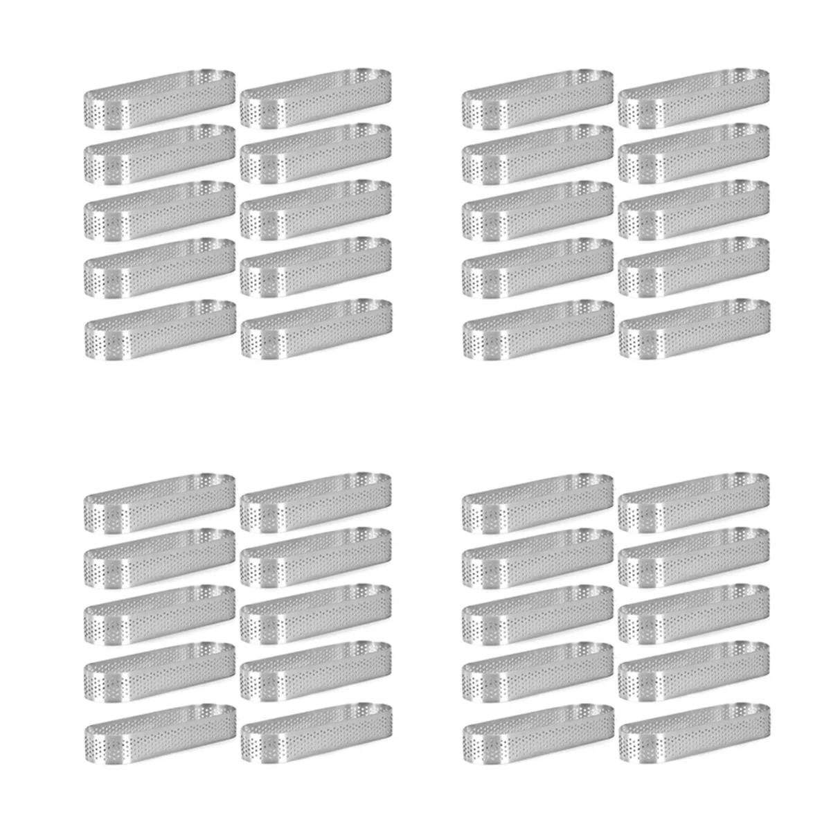 

40 упаковок, кольца для выпечки, перфорированные кольца для выпечки, кольца для выпечки тортов из нержавеющей стали, кольца для выпечки