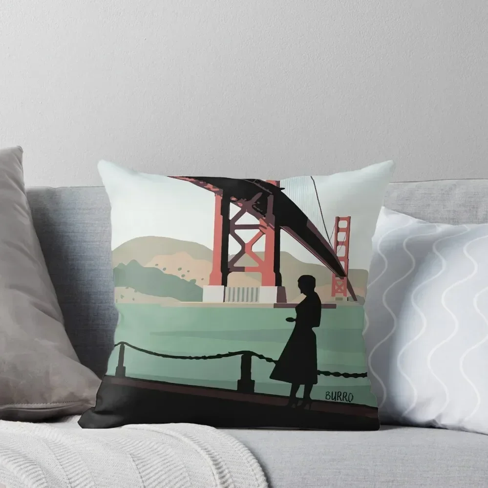Vertigo Golden Bridge Illustration от Burroi Декоративная подушка Рождественская Рождественские