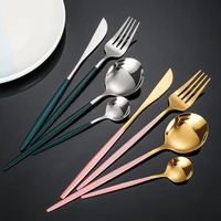 stainless steel cutlery set kitchen utensils sets tableware gift juego de cubiertos acero inoxidable dinnerware dining bar home