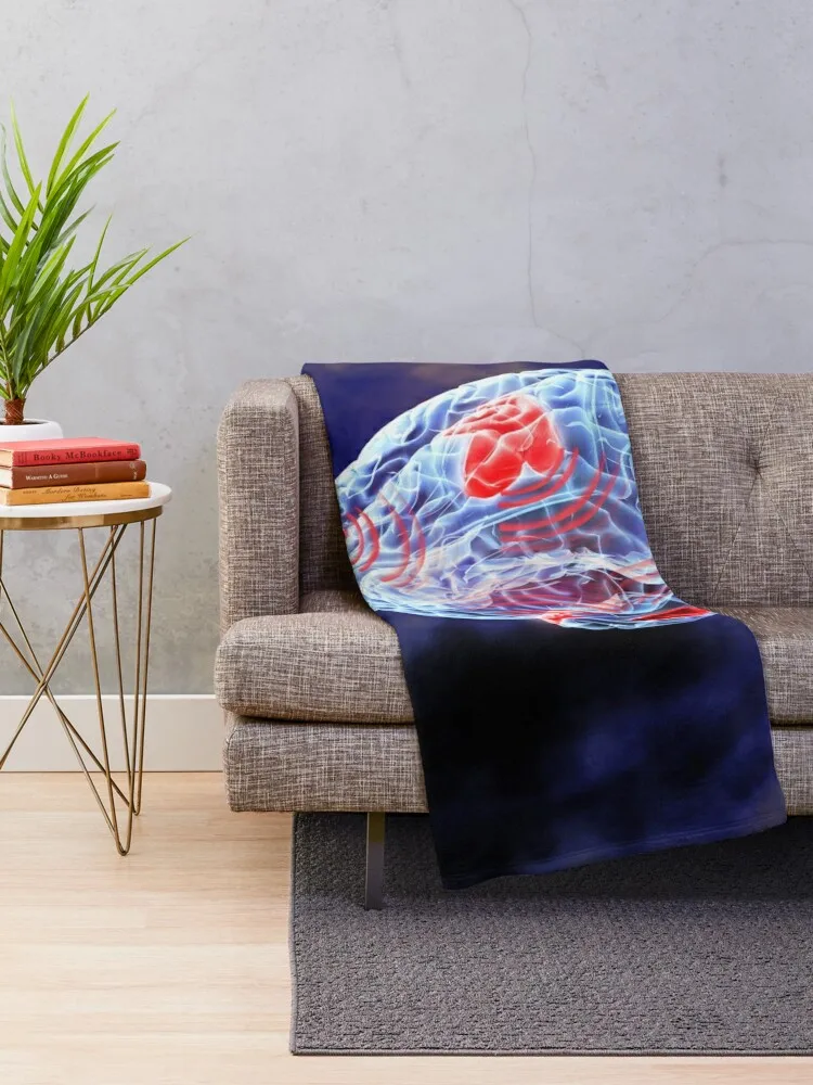 Нейронное синхронное произведение искусства (C002/5699) Плед на диван Декоративные