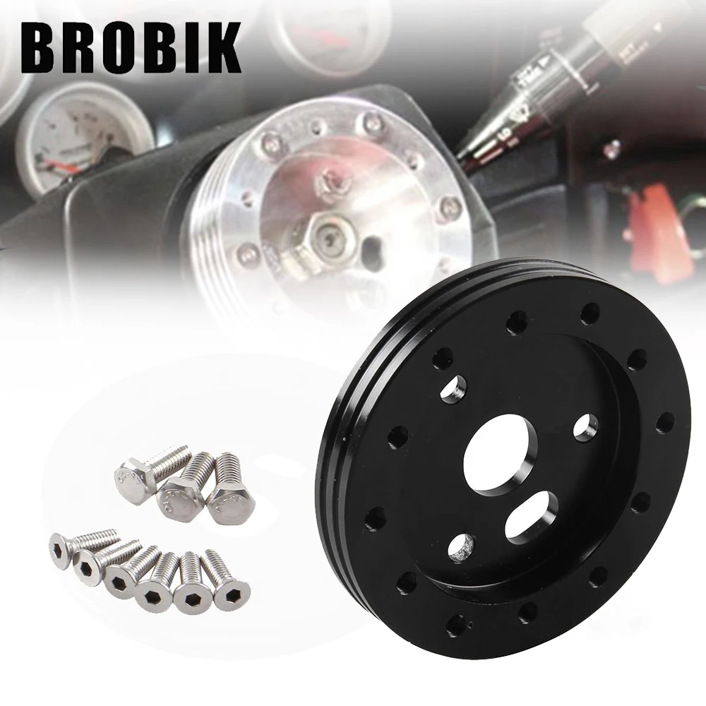 

BROBIK Universal 0.5in 1in Steering Wheel to Grant 3 Hole Hub Spacer Pad For 6 Hole Adapter Car Accessories High Quality