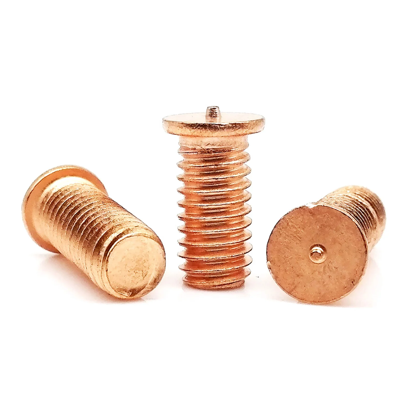 

5/10/25pcs M3 M4 M5 M6 M8 M10 Carbon Steel Brass Copper Plated Weld Screw with Stud Spot Point Solder Welding Screw Nail Bolt