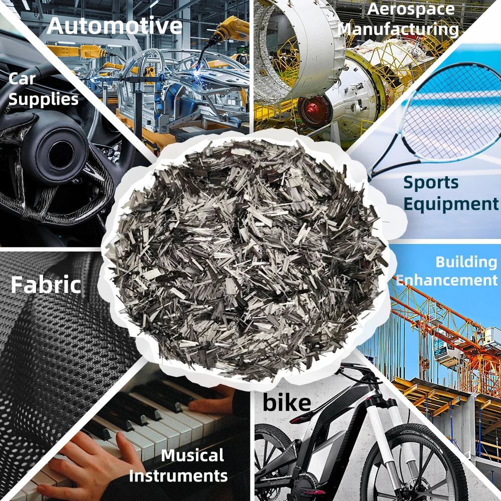 Нарезанное углеродное волокно 12K 3 мм 4 5 Модифицированные усиленные проводящие