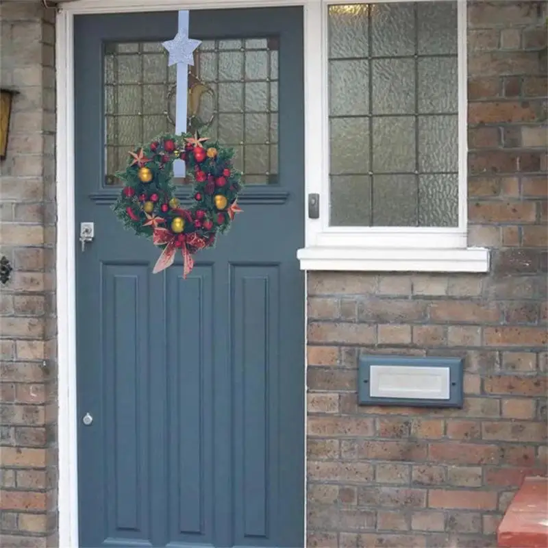 

Door Hanging Hook Free Punch Door Hanger Removable Storage Rack Organizer For Christmas Wreath Coat Bag Room Door Hangers