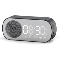 wireless speakers bluetooth speaker clock dual alarm support tf card soundbar