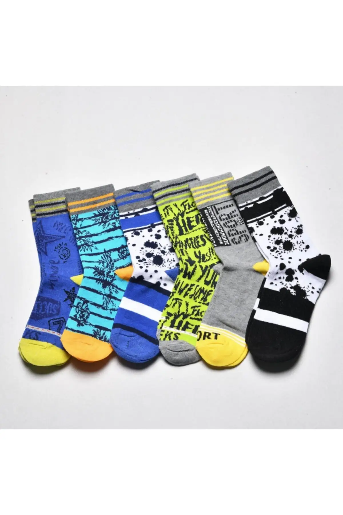 

Носки с разными принтами для мужчин и детей 12 'li