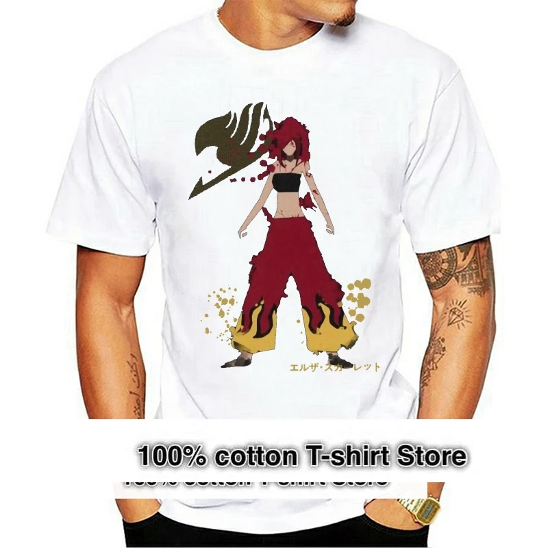 

New Printed Funny Erza Scarlet Spirit Fairy Tail Men's T Shirt women's Tshirt