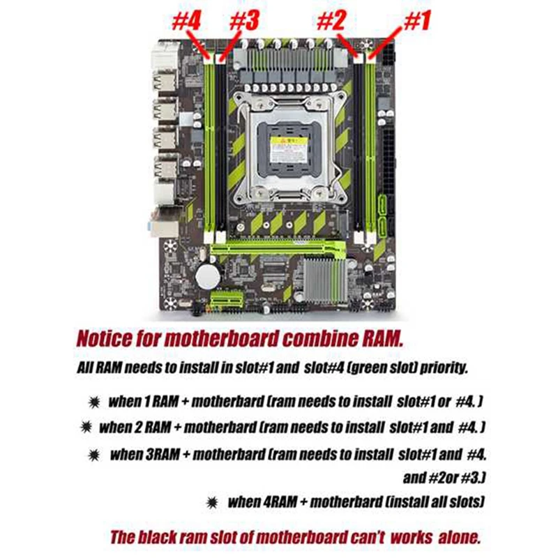 X79 Motherboard Set Xeon E5 2640 CPU E5-2640 With LGA2011 Combos 4Pcs X 4GB = 16GB Memory DDR3 RAM PC3 10600R 1333Mhz images - 6