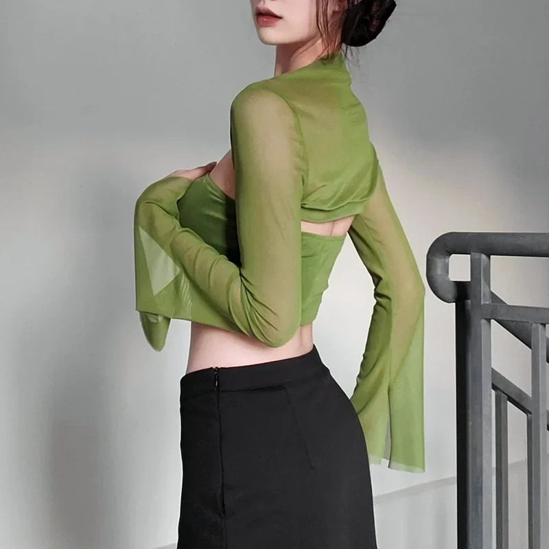 Кроп-топ Y2K женский однотонный