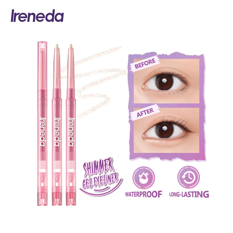 

IRENEDA Lying Silkworm Pen Waterproof and Sweat-proof Not Smudged Pearlescent Shadow Color Eyeliner Easy to Color for Beginners