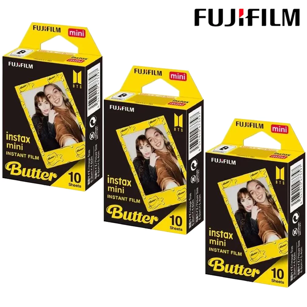 

For Instax Mini Butter Version Film 10-30 Sheets For Fujifillm Instant Mini 11, 9 8 7s Camera For SP-1/2 Printer One Shot Camera