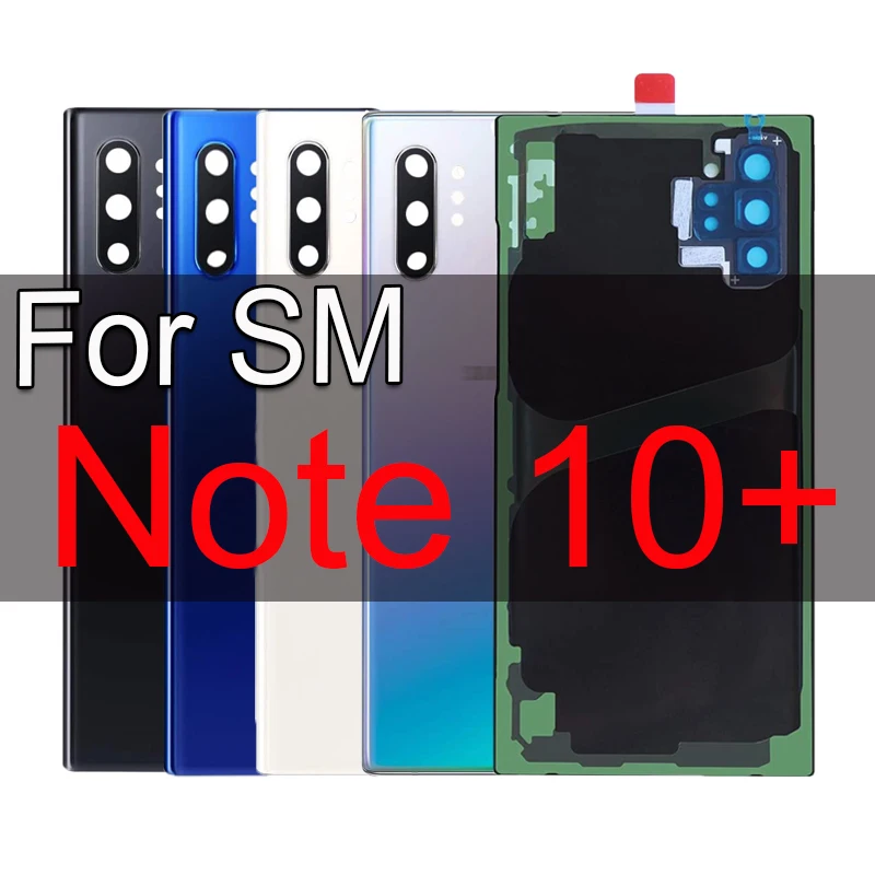 

Back Cover Glass Replacement for Samsung Galaxy Note 10 Plus N975U with Pre-Installed Camera Lens All Carriers