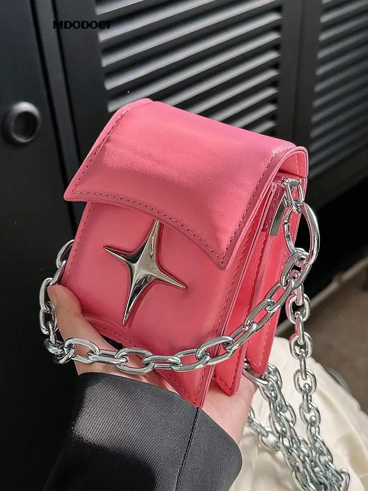 

Mini Summer Chain Crossbody Bag Luxury Designer Trendy Ladies Shoulder For Women Y2k Casual 2023 New Leather Multicolour Handbag