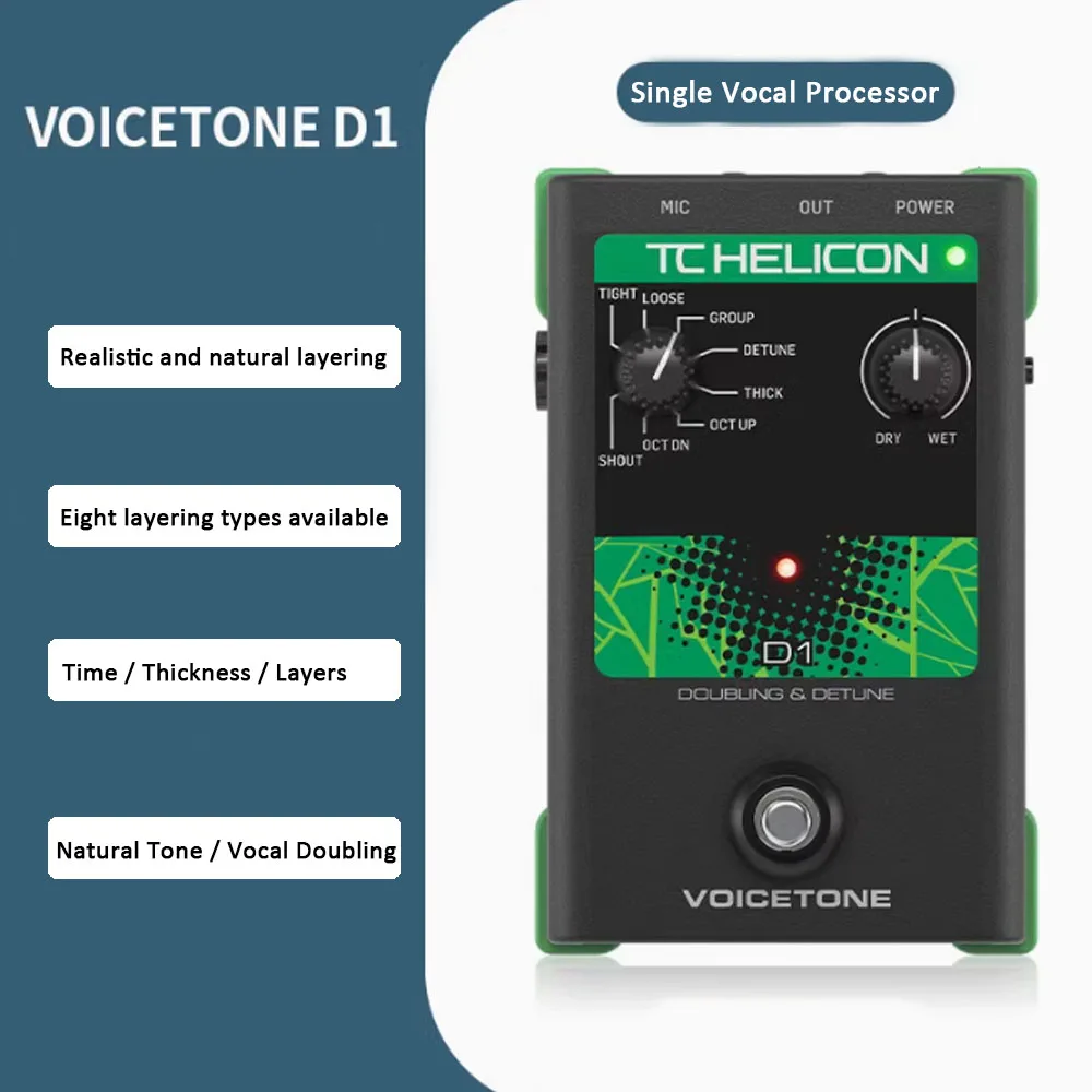 Фото TC-Helicon VoiceTone D1 Педаль вокальных эффектов |   Голосовой процессор Stompbox для певцов |   Сценическое и студийное оборудование №1