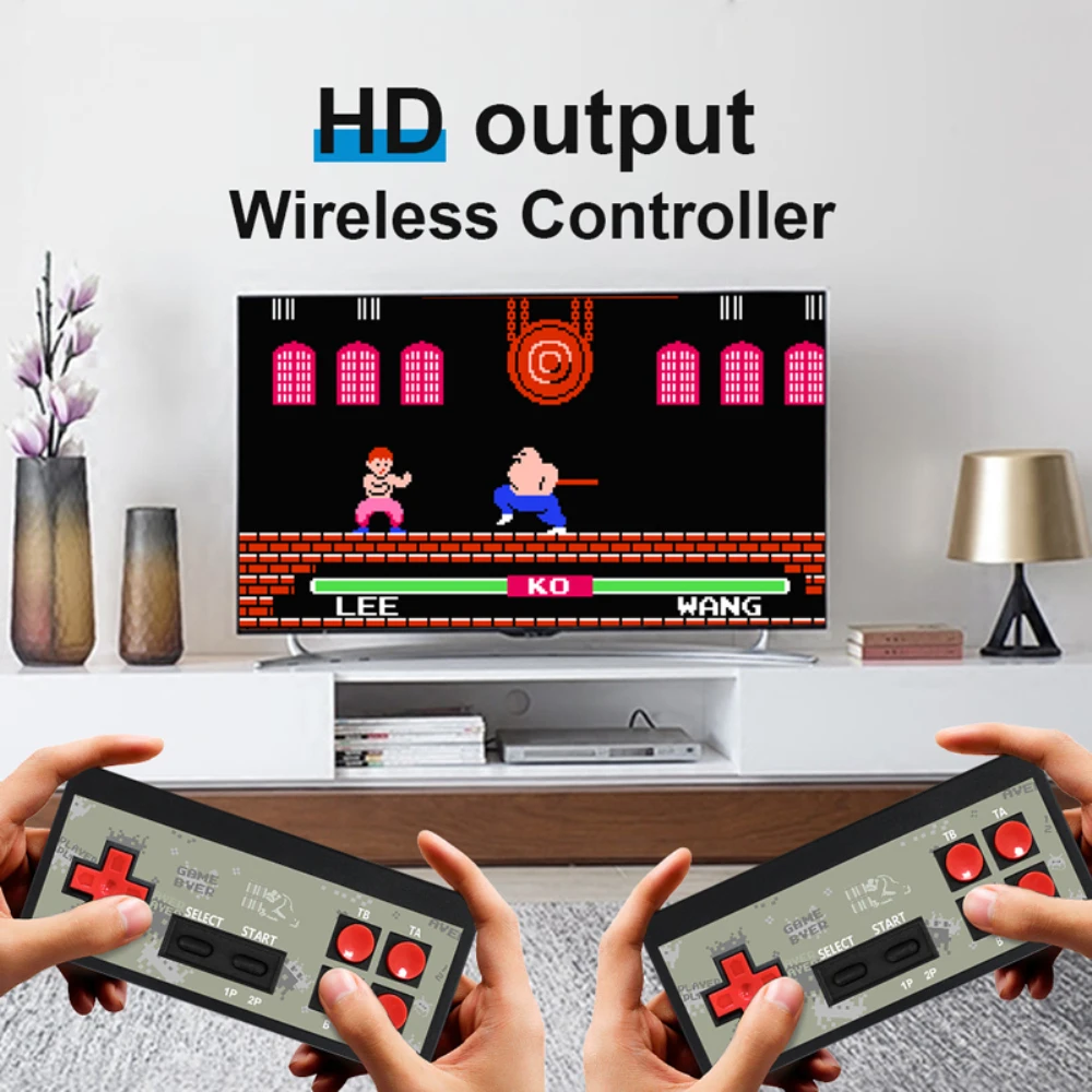 

Portable Handheld Game Player Av Output Usb Video Game Console Wireless Gamepad 1800 Classic Games Fd600 Tv Game Console Retro