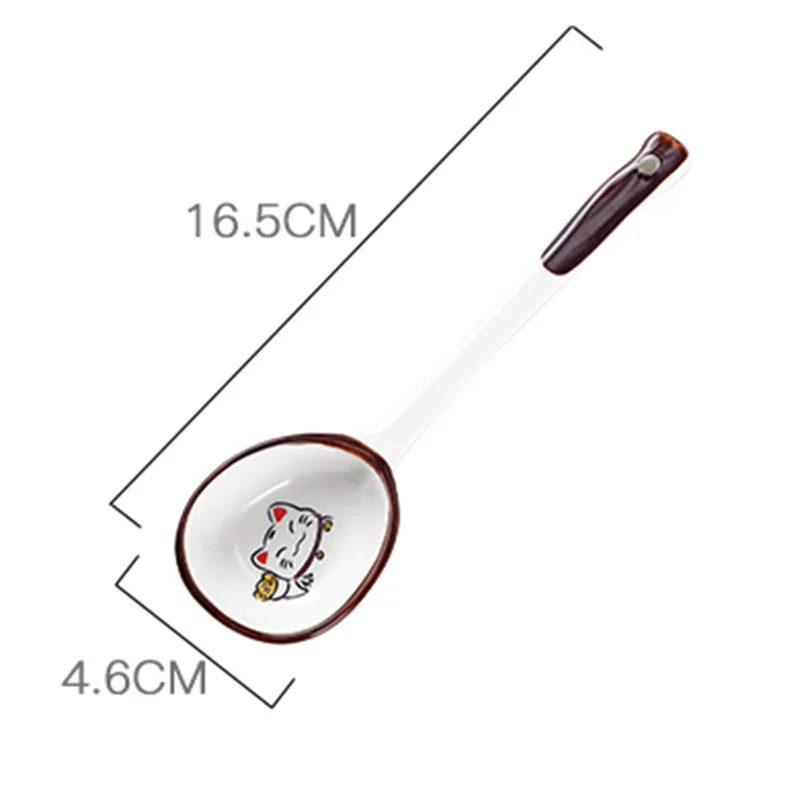 Японская керамическая ложка бытовой суп десерт искусственная ручная роспись