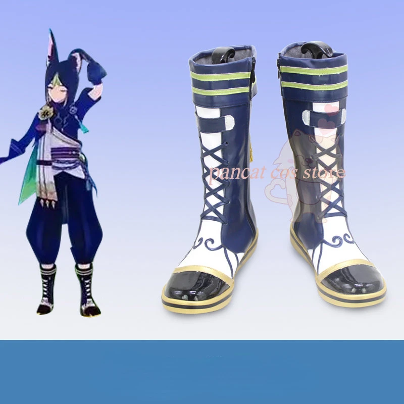 

Anime Genshin Impact Tighnari Cosplay Shoes Comic Anime Game Cos Long Boots Cosplay Costume Prop Shoes for Con Halloween Party