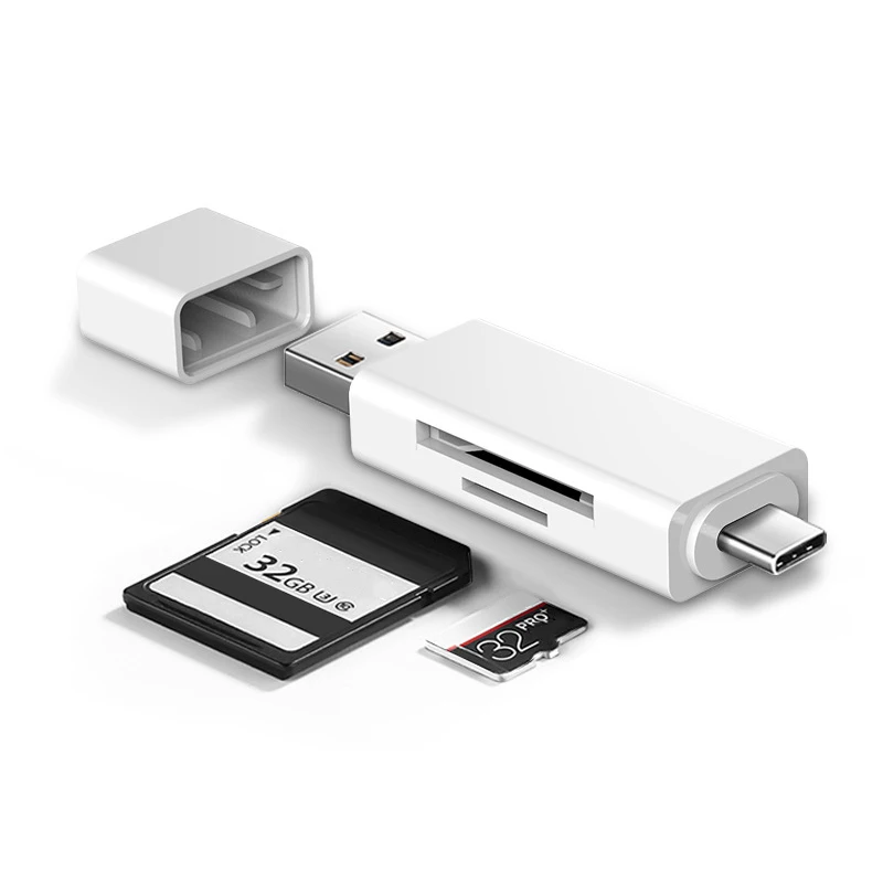 

USB 3,0 устройство для чтения Tf-карт с двумя слотами для карт, 1 шт., адаптер для мини-Tf-камеры, Sd-карты, стабильный адаптер Otg для мобильных телефо...