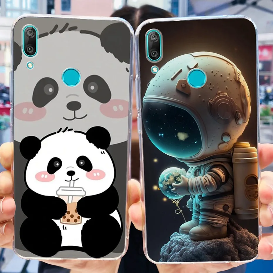 Милый чехол с принтом для Huawei Y7 (2019) / Prime Pro Φ LX2 LX3 мягкие силиконовые чехлы