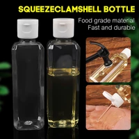 5pcs portable travel bottles 100ml clear bottle with flip cap refillable travel cosmetic shampoo lotion container accessories