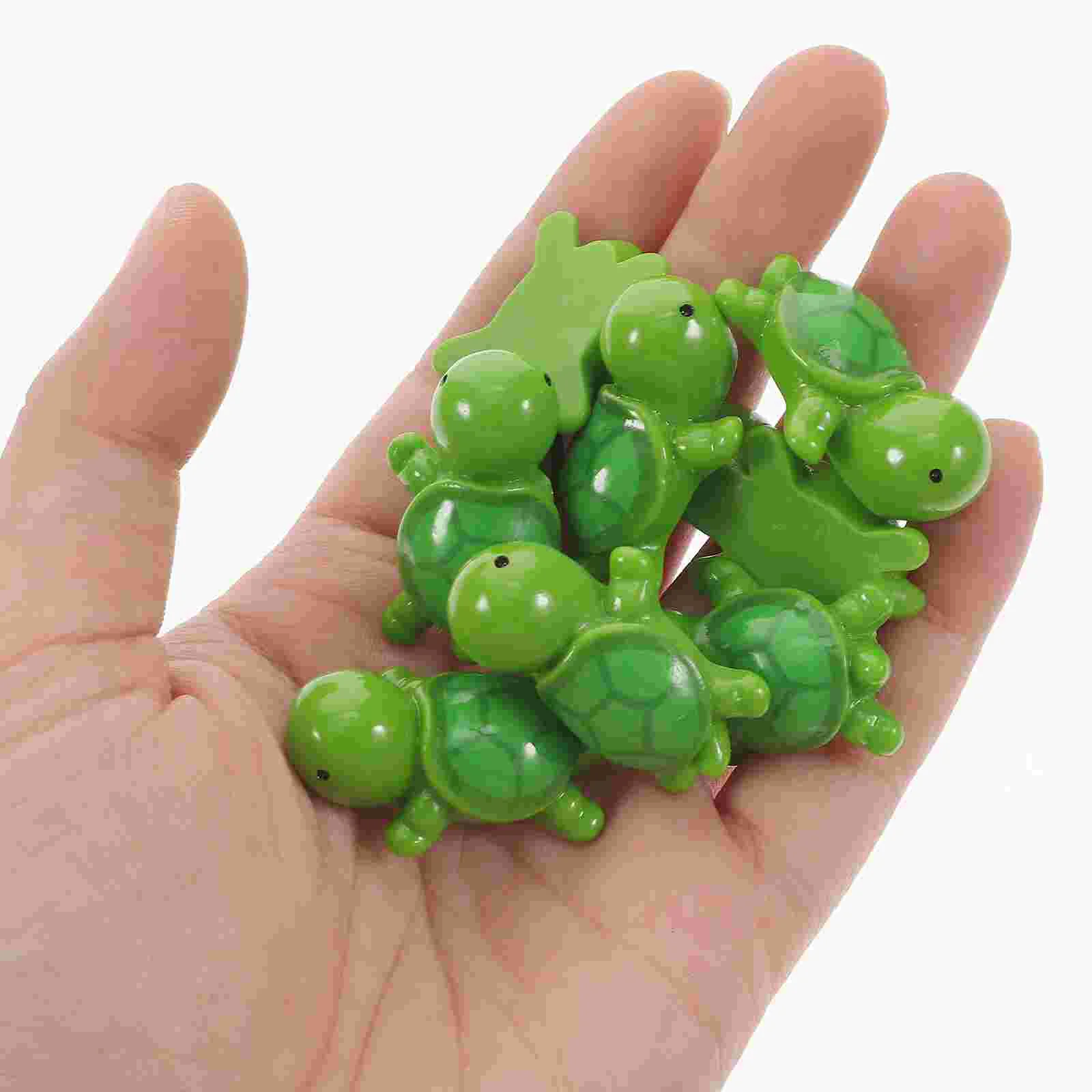 

Mini Turtle Sea Toy Tiny Animals Tortoise Statue Cute Things Decor Model Resin Craft Fish Tank Decorations