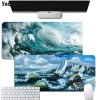great wave 80x30cm xl lockedge table mat student mousepad gamer computer keyboard pad games pad for pc computer table