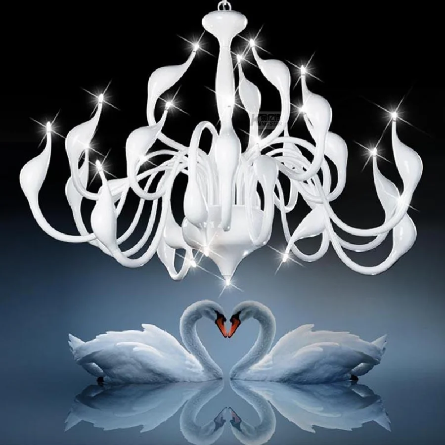 

Modern Led Swan Chandelier Lighting With G4 Led Bulb Chandeliers For Living Room Bedroom Nordic Design Wrought Iron Chandelier