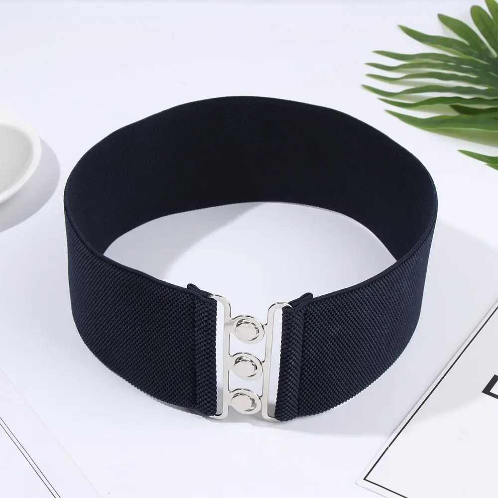 Ремень Эластичный Женский повседневный широкий пояс с металлической пряжкой