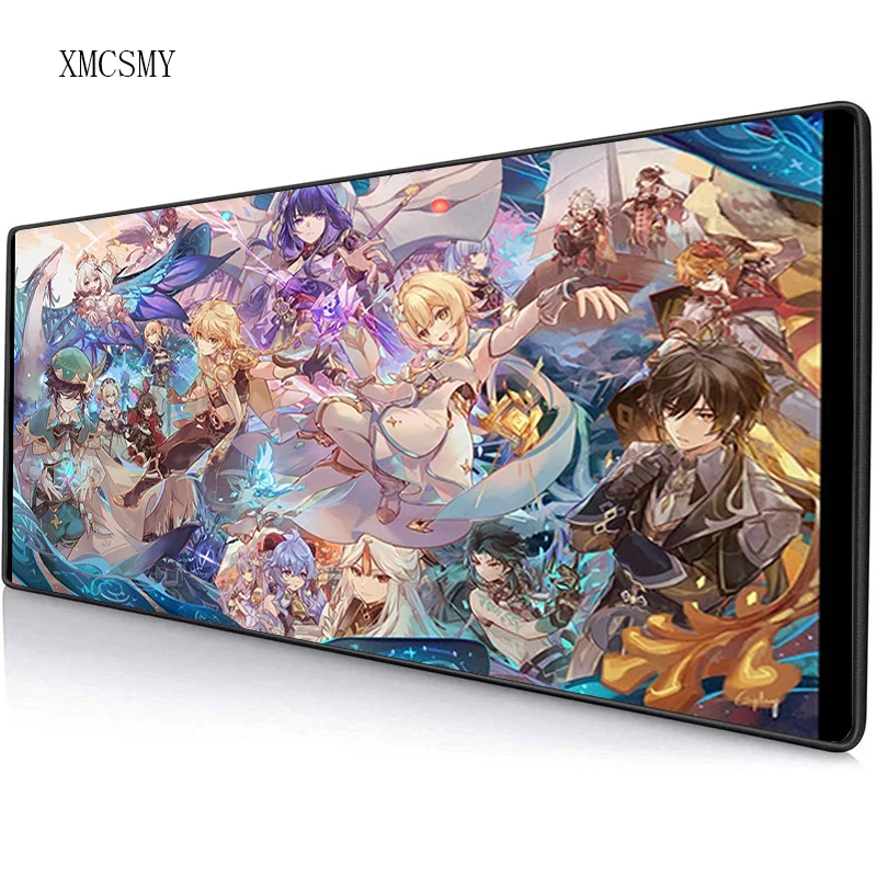 

Genshin Impact Mouse Pad Cartoon Large Mousepad Pc Gamer Keyboard Mats Deskmat Gaming Laptops Anime Ectended Pads Desk Protector