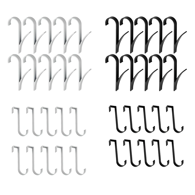 

10 Pc Multifunctional Hanging Rod Single Hook Space Aluminum Radiator Cabinet Door Back Hook Bathroom Towel Small Hook