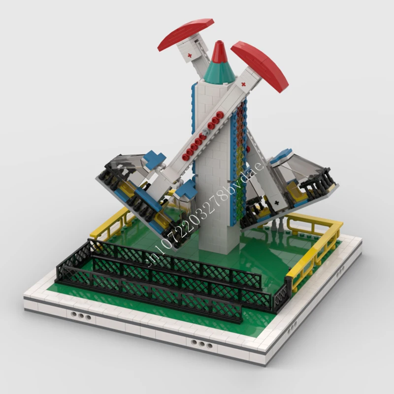 911 шт. 360 карусель для парка развлечений модульная MOC креативная модель с видом на